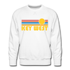Premium Key West, Florida Sweatshirt - Retro Sun Premium Men's Key West Sweatshirt - white