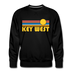 Premium Key West, Florida Sweatshirt - Retro Sun Premium Men's Key West Sweatshirt - black
