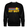 Premium Key West, Florida Sweatshirt - Retro Sun Premium Men's Key West Sweatshirt - black
