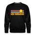 Premium Los Angeles, California Sweatshirt - Retro Sun Premium Men's Los Angeles Sweatshirt - black