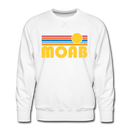 Premium Moab, Utah Sweatshirt - Retro Sun Premium Men's Moab Sweatshirt - white