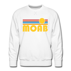 Premium Moab, Utah Sweatshirt - Retro Sun Premium Men's Moab Sweatshirt - white