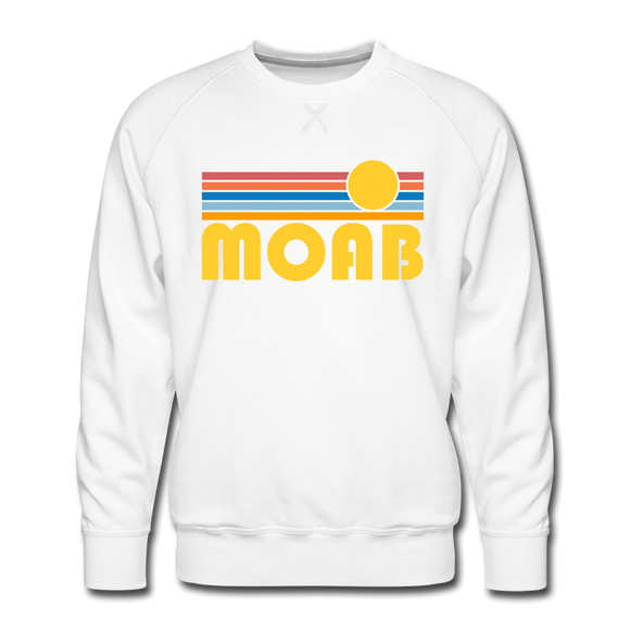 Premium Moab, Utah Sweatshirt - Retro Sun Premium Men's Moab Sweatshirt - white