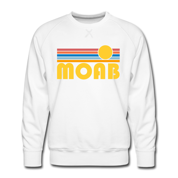 Premium Moab, Utah Sweatshirt - Retro Sun Premium Men's Moab Sweatshirt - white