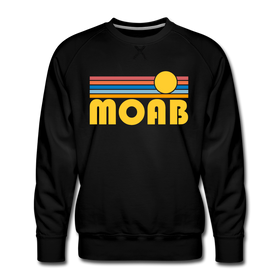 Premium Moab, Utah Sweatshirt - Retro Sun Premium Men's Moab Sweatshirt - black