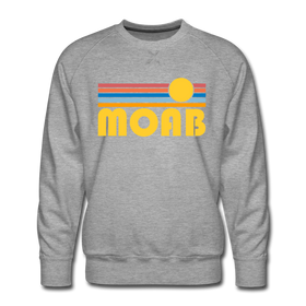 Premium Moab, Utah Sweatshirt - Retro Sun Premium Men's Moab Sweatshirt - heather grey