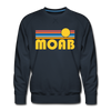 Premium Moab, Utah Sweatshirt - Retro Sun Premium Men's Moab Sweatshirt - navy