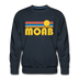 Premium Moab, Utah Sweatshirt - Retro Sun Premium Men's Moab Sweatshirt - navy