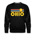 Premium Ohio Sweatshirt - Retro Sun Premium Men's Ohio Sweatshirt - black
