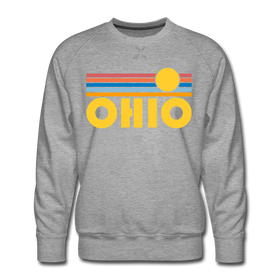 Premium Ohio Sweatshirt - Retro Sun Premium Men's Ohio Sweatshirt - heather grey