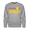 Premium Ohio Sweatshirt - Retro Sun Premium Men's Ohio Sweatshirt - heather grey