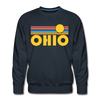 Premium Ohio Sweatshirt - Retro Sun Premium Men's Ohio Sweatshirt - navy