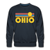 Premium Ohio Sweatshirt - Retro Sun Premium Men's Ohio Sweatshirt - navy
