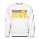 Premium Iowa Sweatshirt - Retro Sun Premium Men's Iowa Sweatshirt - white