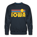 Premium Iowa Sweatshirt - Retro Sun Premium Men's Iowa Sweatshirt - navy