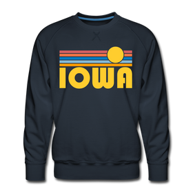 Premium Iowa Sweatshirt - Retro Sun Premium Men's Iowa Sweatshirt - navy