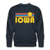 Premium Iowa Sweatshirt - Retro Sun Premium Men's Iowa Sweatshirt - navy