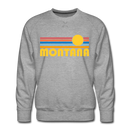 Premium Montana Sweatshirt - Retro Sun Premium Men's Montana Sweatshirt - heather grey
