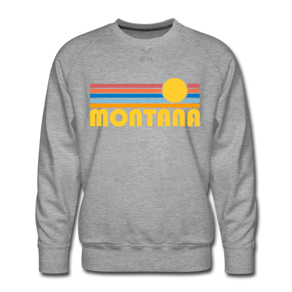 Premium Montana Sweatshirt - Retro Sun Premium Men's Montana Sweatshirt - heather grey