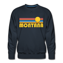 Premium Montana Sweatshirt - Retro Sun Premium Men's Montana Sweatshirt - navy