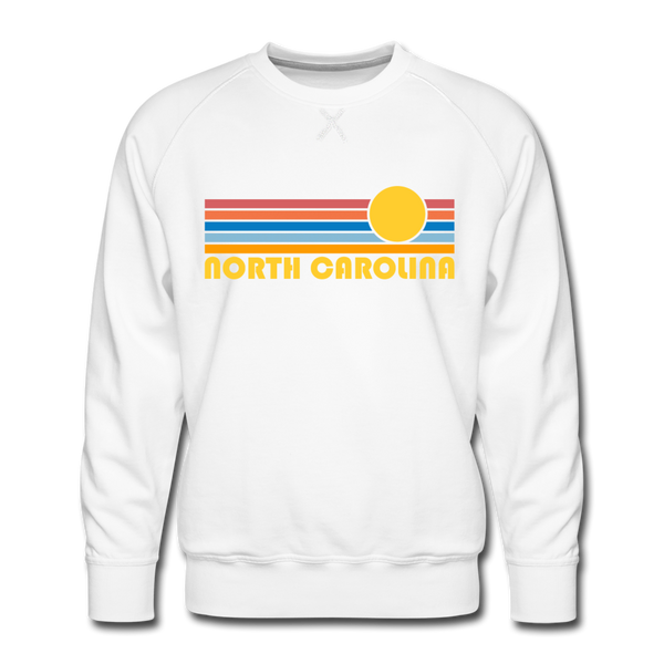 Premium North Carolina Sweatshirt - Retro Sun Premium Men's North Carolina Sweatshirt - white
