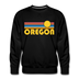 Premium Oregon Sweatshirt - Retro Sun Premium Men's Oregon Sweatshirt - black