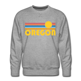 Premium Oregon Sweatshirt - Retro Sun Premium Men's Oregon Sweatshirt - heather grey