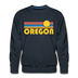 Premium Oregon Sweatshirt - Retro Sun Premium Men's Oregon Sweatshirt - navy