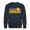 Premium Oregon Sweatshirt - Retro Sun Premium Men's Oregon Sweatshirt - navy