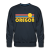 Premium Oregon Sweatshirt - Retro Sun Premium Men's Oregon Sweatshirt