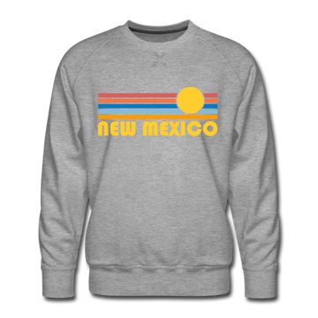 Premium New Mexico Sweatshirt - Retro Sun Premium Men's New Mexico Sweatshirt - heather grey