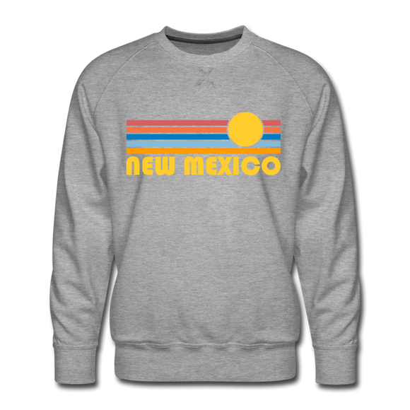 Premium New Mexico Sweatshirt - Retro Sun Premium Men's New Mexico Sweatshirt - heather grey