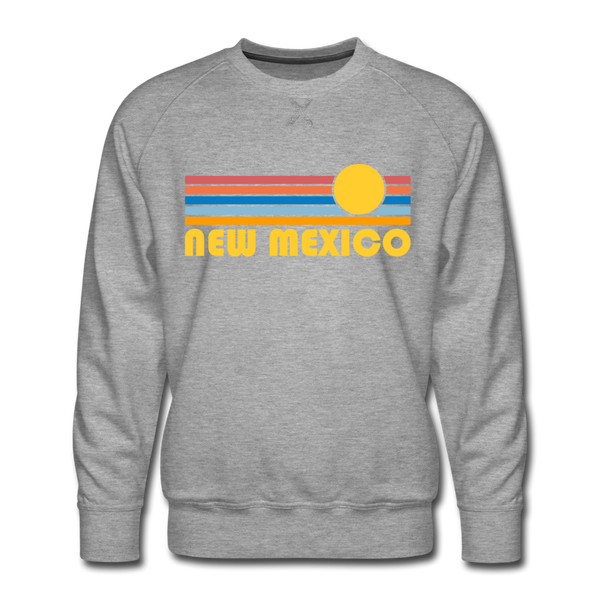 Premium New Mexico Sweatshirt - Retro Sun Premium Men's New Mexico Sweatshirt - heather grey