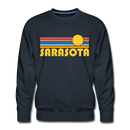 Premium Sarasota, Florida Sweatshirt - Retro Sun Premium Men's Sarasota Sweatshirt - navy