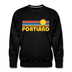 Premium Oregon Sweatshirt - Retro Sun Premium Men's Oregon Sweatshirt - black