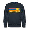 Premium Oregon Sweatshirt - Retro Sun Premium Men's Oregon Sweatshirt