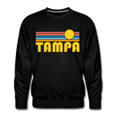 Premium Tampa, Florida Sweatshirt - Retro Sun Premium Men's Tampa Sweatshirt - black
