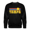 Premium Tampa, Florida Sweatshirt - Retro Sun Premium Men's Tampa Sweatshirt - black