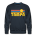 Premium Tampa, Florida Sweatshirt - Retro Sun Premium Men's Tampa Sweatshirt - navy