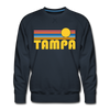 Premium Tampa, Florida Sweatshirt - Retro Sun Premium Men's Tampa Sweatshirt - navy