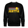 Premium Seattle, Washington Sweatshirt - Retro Sun Premium Men's Seattle Sweatshirt