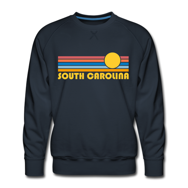 Premium South Carolina Sweatshirt - Retro Sun Premium Men's South Carolina Sweatshirt - navy