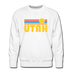 Premium Utah Sweatshirt - Retro Sun Premium Men's Utah Sweatshirt - white