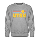 Premium Utah Sweatshirt - Retro Sun Premium Men's Utah Sweatshirt - heather grey