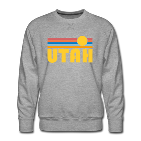 Premium Utah Sweatshirt - Retro Sun Premium Men's Utah Sweatshirt - heather grey