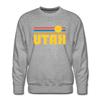 Premium Utah Sweatshirt - Retro Sun Premium Men's Utah Sweatshirt - heather grey