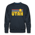 Premium Utah Sweatshirt - Retro Sun Premium Men's Utah Sweatshirt - navy