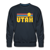 Premium Utah Sweatshirt - Retro Sun Premium Men's Utah Sweatshirt - navy
