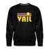 Premium Vail, Colorado Sweatshirt - Retro Sun Premium Men's Vail Sweatshirt - black