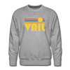Premium Vail, Colorado Sweatshirt - Retro Sun Premium Men's Vail Sweatshirt - heather grey
